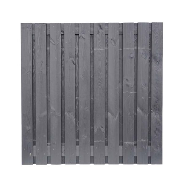 Tuinscherm douglas geschaafd zwart gespoten 180x180 - 19+2 planks