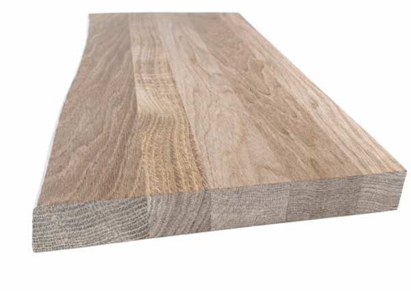 Eiken wandplank 40 mm rustiek onbehandeld boomstam 300 x 600, 800, 1000 of 1200 mm