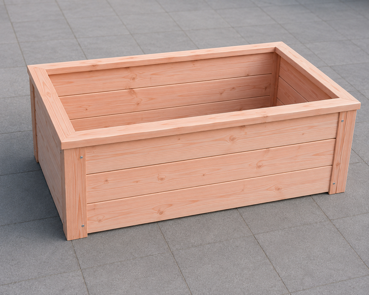 Moestuinbak Douglas hout - voorbeeld